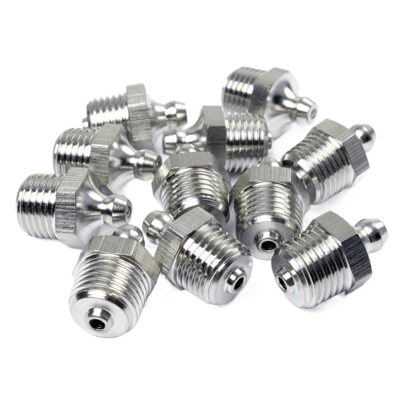 Suministro de fábrica de acero inoxidable 304 boquilla de aceite británica boquilla recta 45 Chapado en 90 grados de hierro galvanizado niquelado boquilla de aceite