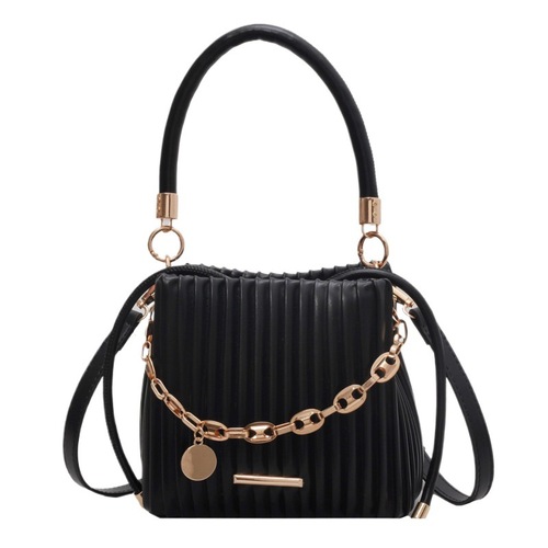 Korean-style fashionable and trendy crossbody bag chain top-handle bag versatile niche shoulder bucket bag