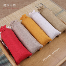 麻布袋定制抽绳长条束口袋梳子刮痧板麻布收纳复古黄麻亚麻袋定做