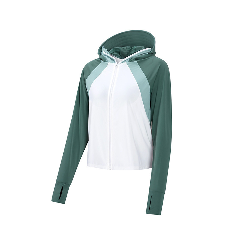 2023 verano explosivo Jiao Xia mismo abrigo de protección solar helado cómodo abrigo de piel anti-UV sombrero desmontable transpirable