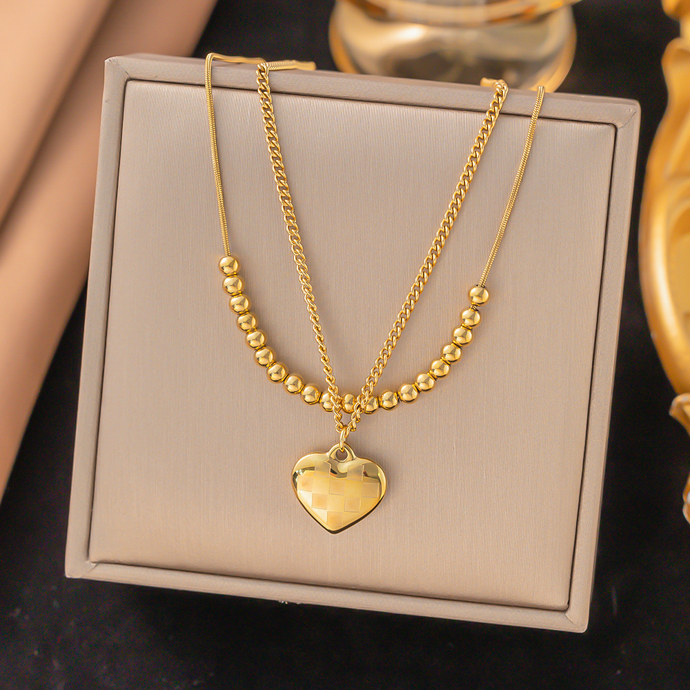 10g Weight 0.03µm-0.05µm Gold Plating Thickness PVD Coated Gold Plating Process Real Gold Plated Plating Material Bracelets, Necklace Classification ball chain, cable chain Chain Type 1 Piece Quantity Casual, Daily Occasion 304 Stainless Steel Material Geometric, Heart Shape Pattern All Seasons Season Women's Gender Elegant, Sweet Style Waterproof Non Tarnish, Round, Plating Craft PVD Coated Real Gold Plated Geometric Heart Shape 304 Stainless Steel Elegant Sweet Waterproof Non Tarnish Bracelets Necklace 27