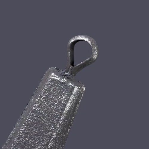 Ringed hexagonal iron sinker for eco-friendly casting fishing, far-reaching casting weight, iron casting fishing sinker with hook ring, manufacturer wholesale