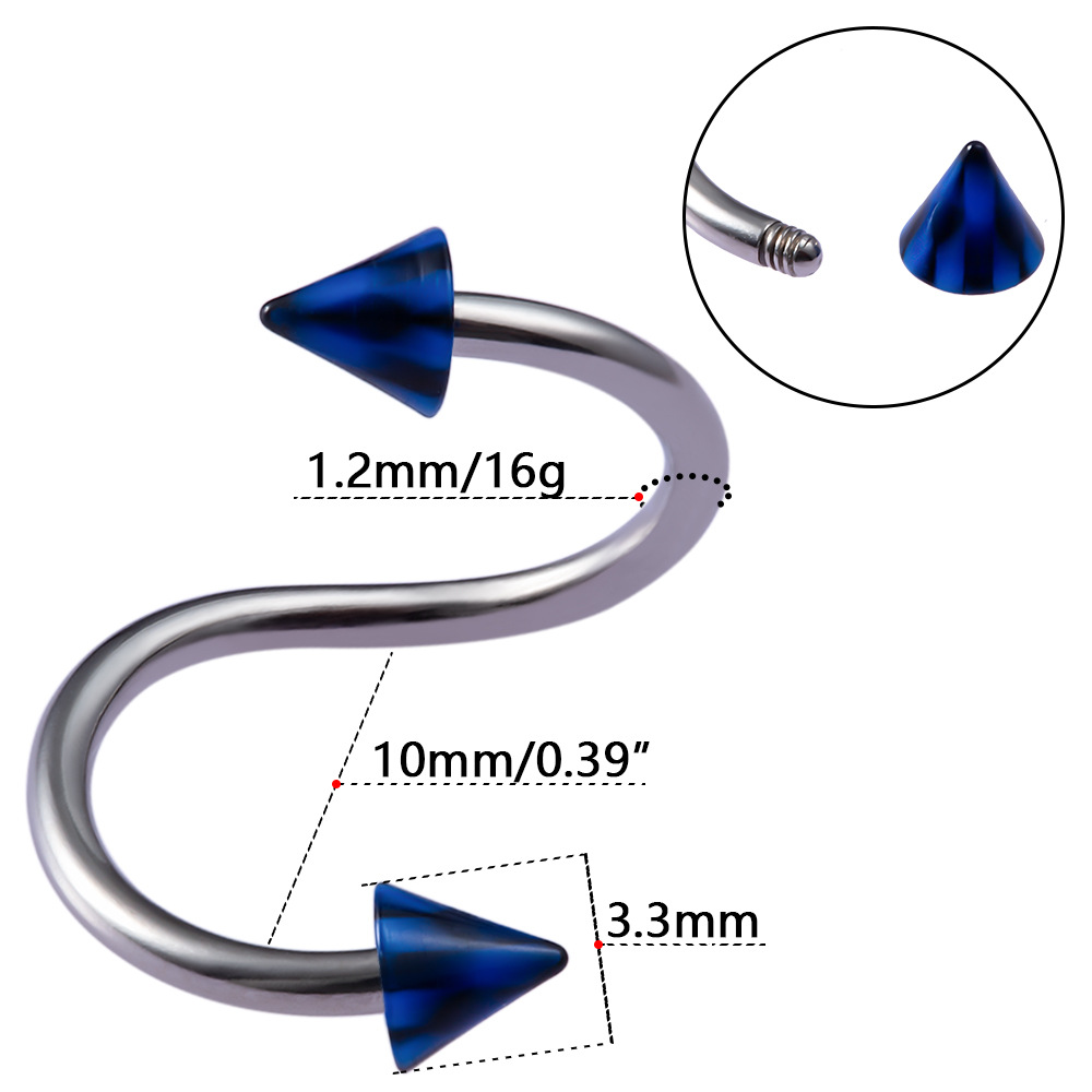 Simple Style Round Stainless Steel Eyebrow Nails 1 Set