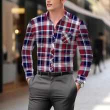 2024夏季个性感帅气新款时尚宽松透气口袋男士长袖衬衫MB12