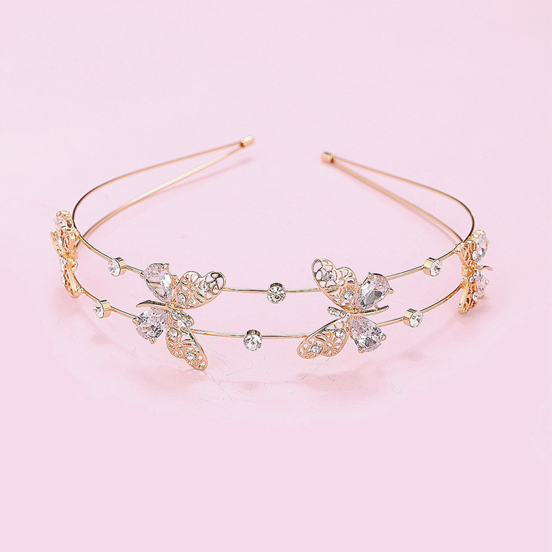 Simple Style Butterfly Zircon Plating Hair Band 1 Piece display picture 4