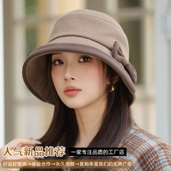 秋冬新款渔夫帽高级感素颜气质大檐遮阳防晒显脸小百搭中老年帽子
