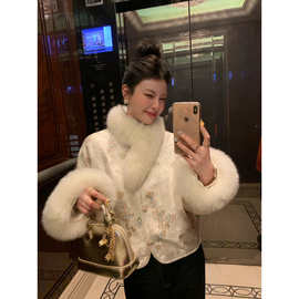 IN MOSAIC(REMAIN)-配毛领）短外套(配袖口毛)(不配毛领)256833-1