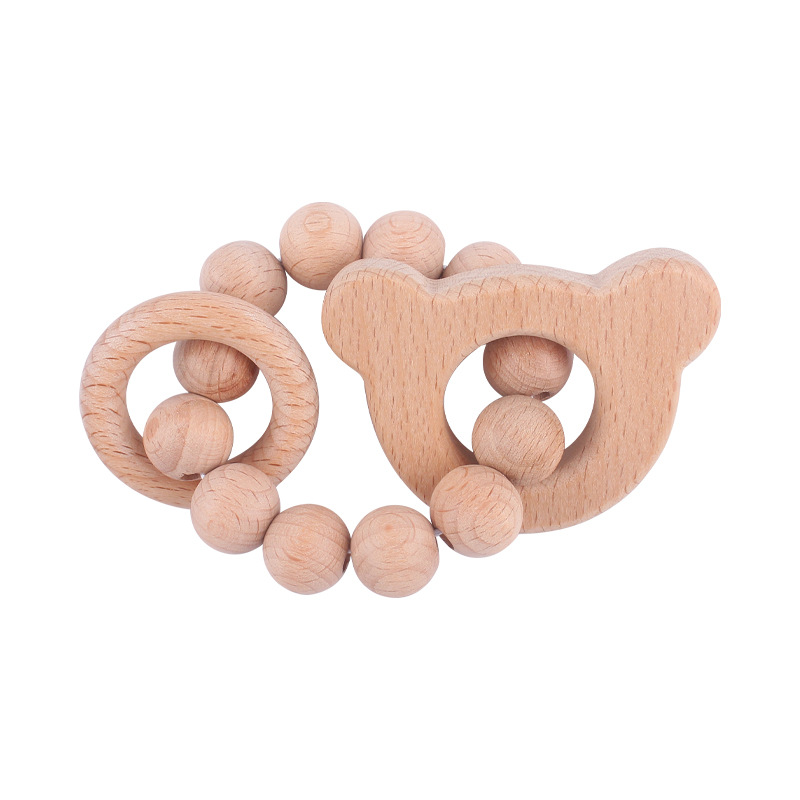 Nuevo bebé suministros de dibujos animados animal pájaro elefante teether juguete calmante bebé haya pulsera molar