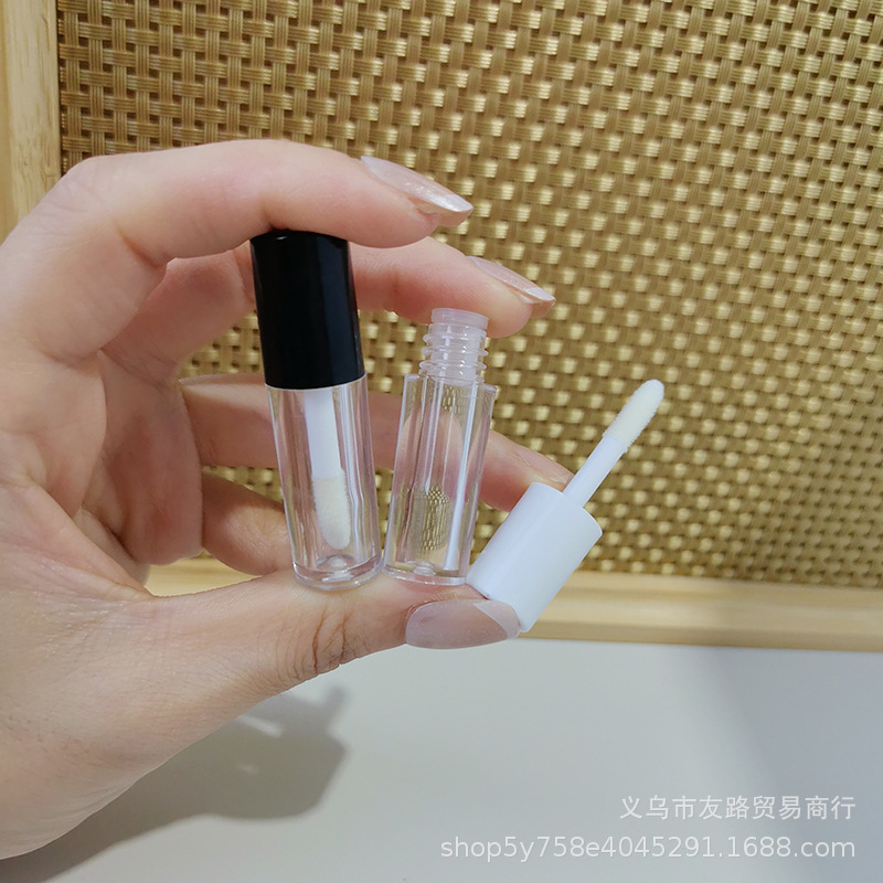 1.2g tubo de esmalte labial mini tubo de muestra líquido de base opacificante tubo de embalaje cosmético lubrificante tubo de aceite labial portátil