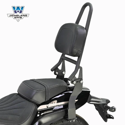Motorcycle bumper infinite CU250 backrest modification tail shelf - cu250-curved-bow-backrest-black