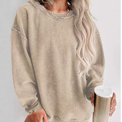 Women's Loose Round Neck Fashion Long Sleeve Sweatshirt - Autumn/Winter New Arrival Comfortable Casual Hooded Top