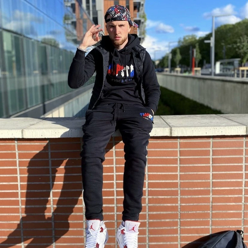2025Trapstar свитшот спортивный костюм передвижение куртка на молнии арочная вышивка букв UKDRIPDRILL мужчины