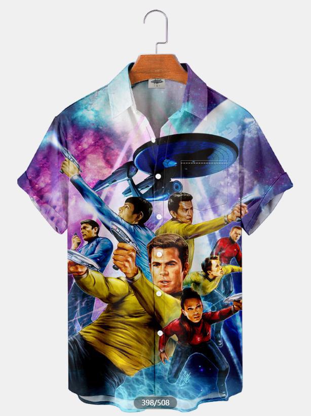 2023 nueva camisa 3D de talla grande para hombres transfronterizos serie caliente camisa hawaiana impresa digital 3D fuente