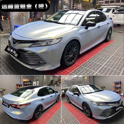 Auto Color Change Film — Blue Sea Breeze Blue Ultra-Bright Electric - pet-yuanfeng-blue-charm-gold-matte-152m-x-17m