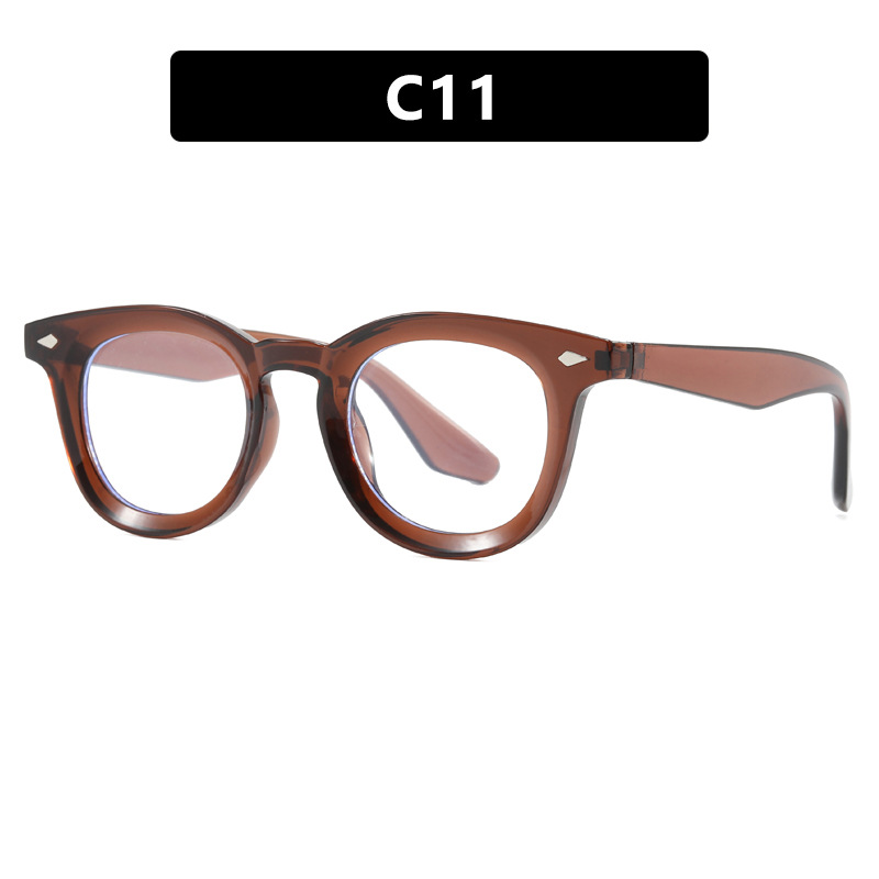 Redondo clavos de arroz pequeño marco de moda europea y americana callejera gafas de sol retrógrado personalidad gafas de sol cóncavas