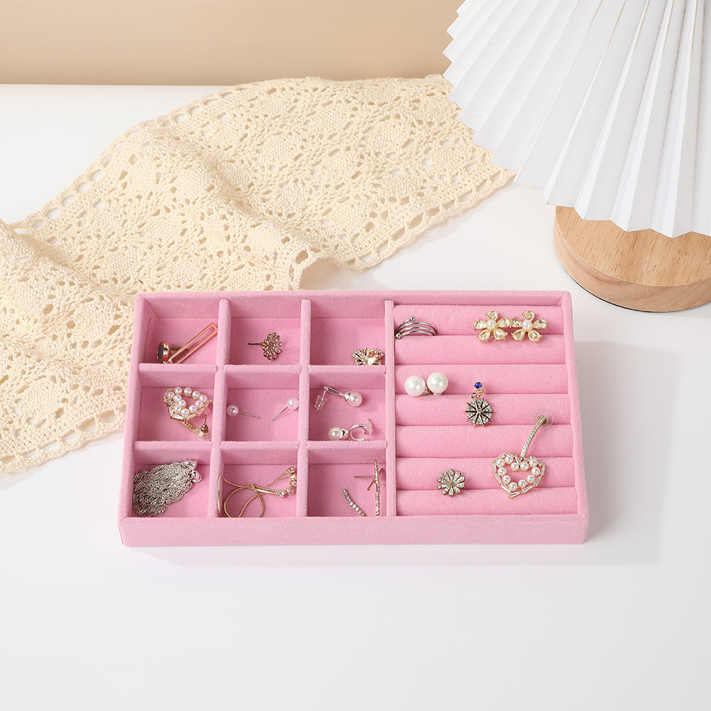Contador cajón cascada bandeja de joyería almacenamiento para ver paleta pendientes pendientes anillos collares joyería caja de almacenamiento al por mayor