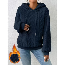 N 35942 Patchwork Thick Jacquard Hoodie ƴ�ӼӺ��Ứ��ñ����
