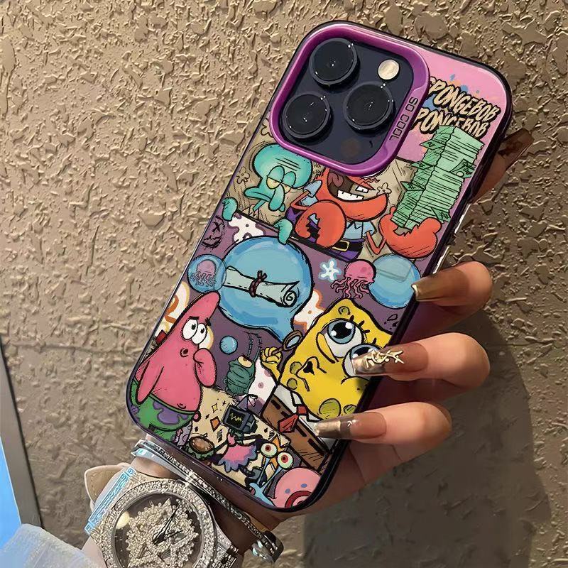 Cangrejo amarillo fuerte adecuado para Apple 16Promax funda para teléfono móvil, carcasa de gas, iPhone 15/14/13 Estilo europeo y americano 12