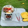 outdoors stainless steel Binaural Saucepan Camp barbecue Korean Force Hot Pot Seafood pot household Stove steamer