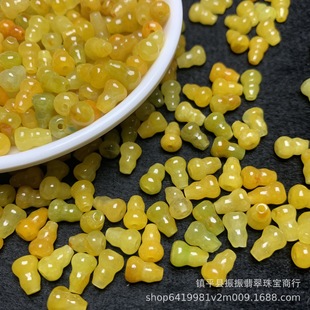 Jade Huang Fei 6*9mm small gourd loose beads wholesale diy jade accessories jade bracelet necklace accessories wholesale