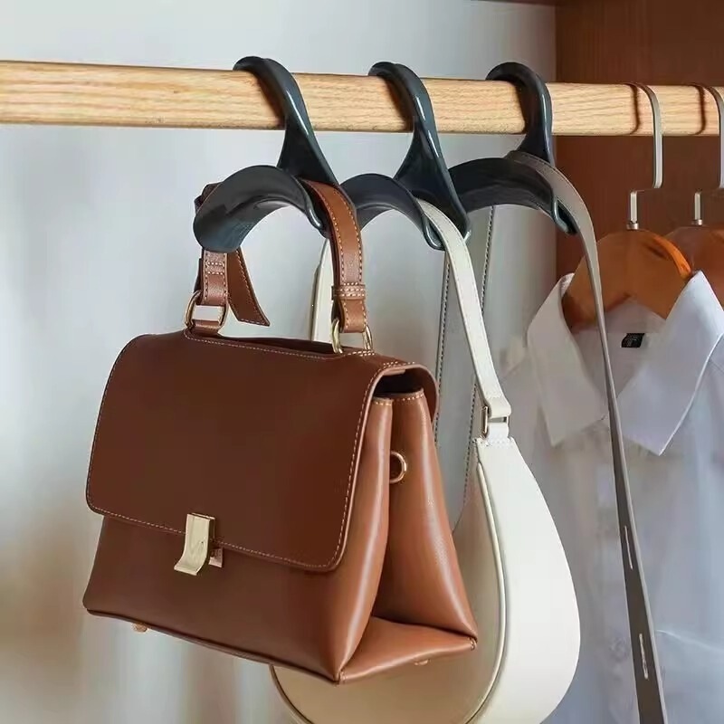 No-Drill Plastic Bag Hook for Wardrobe, Hat, Scarf, and Backpack Hanger, Non-Marking, Non-Deforming Storage Rack