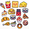 goods in stock New products Cartoon Food Embroidery Cloth sticker children hole clothing accessories decorate Patch Sticker 16 Set of parts