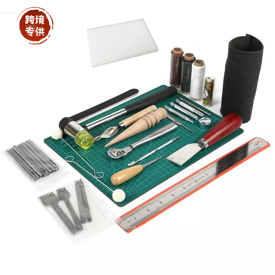 Nuevo poder de 69 piezas de cuero hecho a mano traje de costura de cuero traje de herramientas de cuero DIY traje de cuero hecho a mano 42
