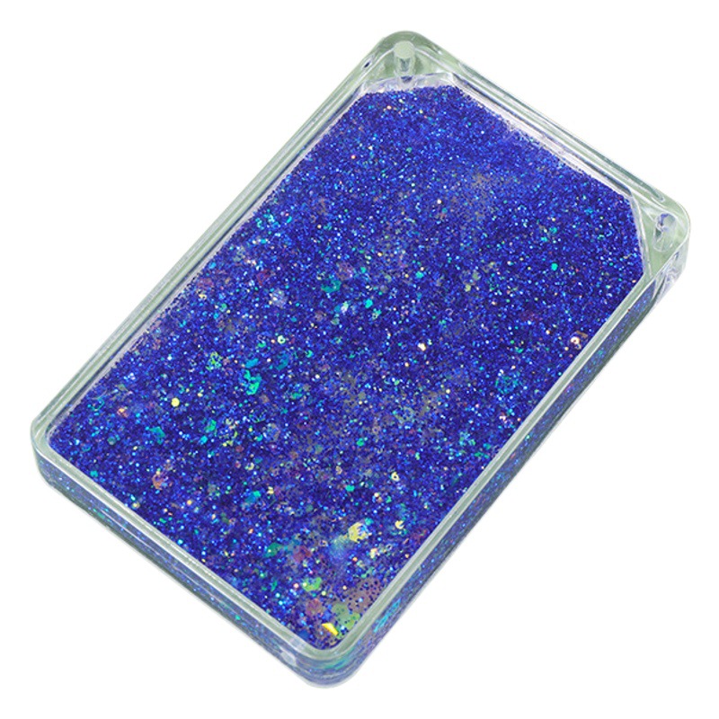 Transparent gradient quicksand mahjong brand goo card brick glitter cute hourglass goo plate thickened creative acrylic wholesale