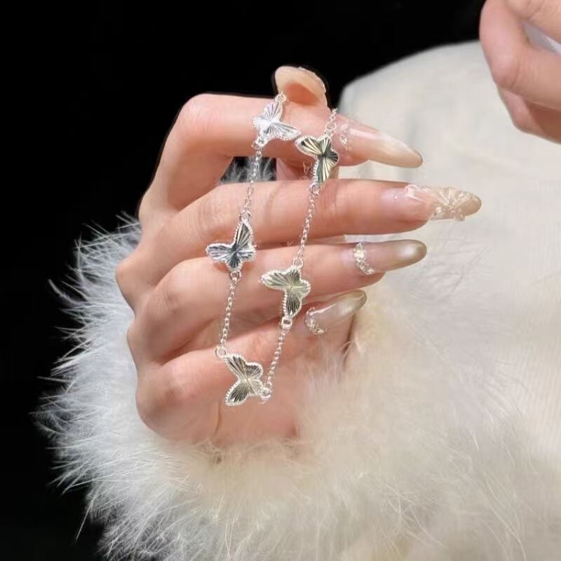New Style Fresh Butterfly Laser Bracelet, Niche Light Luxury Fashion Design, High-End Birthday Gift for Girlfriend