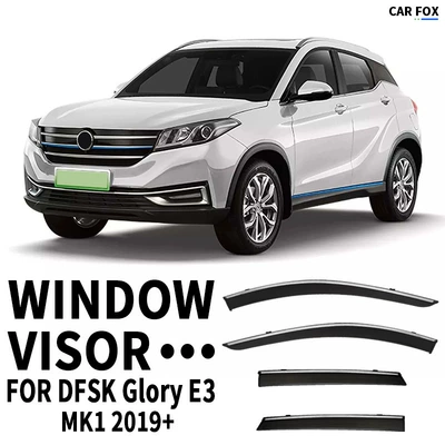 Rain shield Glory 500 Window visor - standard-packaging-without-logo-dfsk-glory-e3-mk1-2019-pc-silver-bright-strip-window-rain-shield