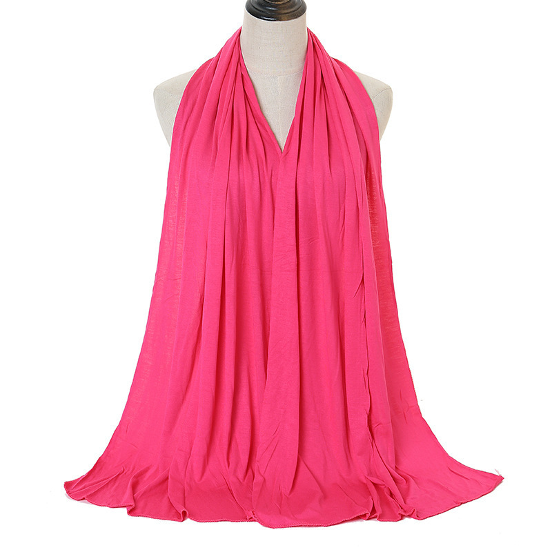 Plain Elastic Jersery Cotton Hijab Shawl Women Jersey Scarf|undefined
