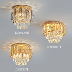 過道水晶燈 2024年新款走廊入戶玄關過道燈 輕奢衣帽間陽檯燈