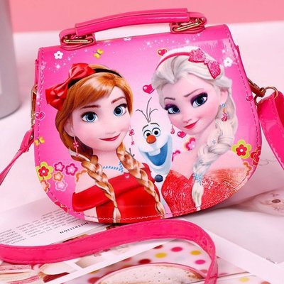 Niños bolsa de hielo princesa bolso de las niñas estilo coreano mochila princesa Elsa lindo hombro bolsa de mensajero al por mayor
