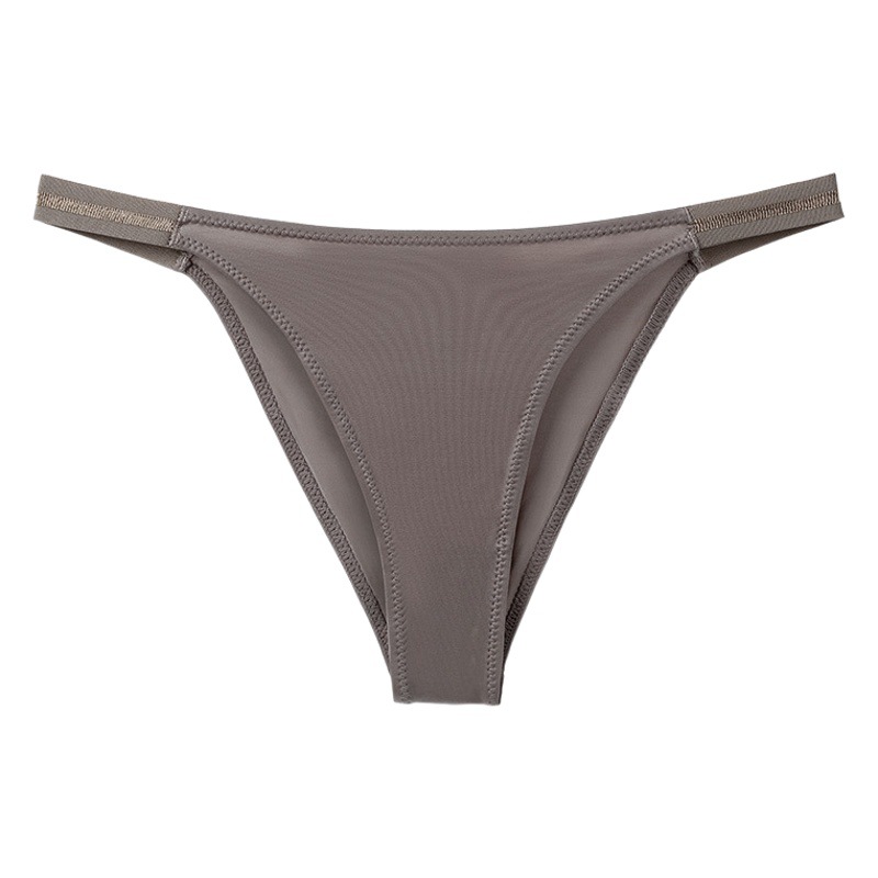 Ropa interior de mujer sin costuras sexy europea y americana sin costuras Levantamiento de cadera calzoncillos de seda de hielo ropa interior de Bikini transpirable deseo puro de las mujeres