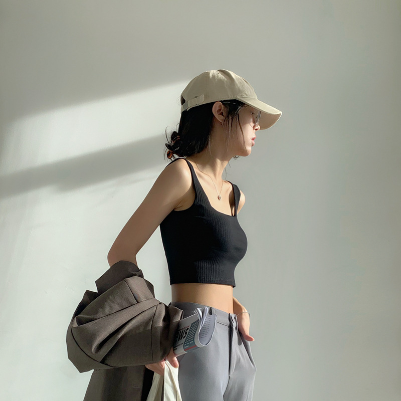 Short square sexy top with cups