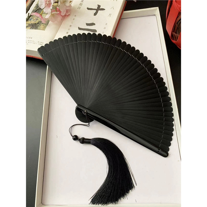 古风扇子纯色果绿色全竹小折扇女式随身夏季折叠复古汉服旗袍舞蹈|undefined