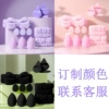 With bow, purple