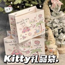小红书Kitty猫高颜值大容量手提袋节日送礼精致卡通创意款礼品袋