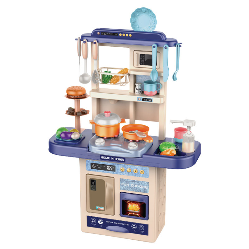 Juguetes de cocina para niños en el hogar set super grande de simulación de pulverización cocina mesa de mesa de mesa