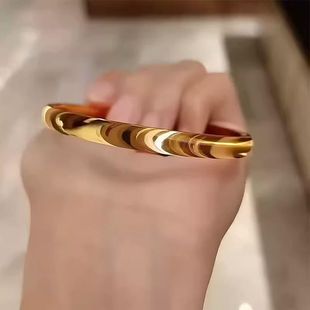 Authentic cat's eye sand gold bracelet does not fade 2024 explosion little red book with light luxury simple antioxidant jewelry