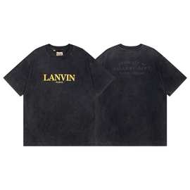 2023夏季欧美潮牌 LANVIN 字母印花男女休闲短袖T恤一件代发