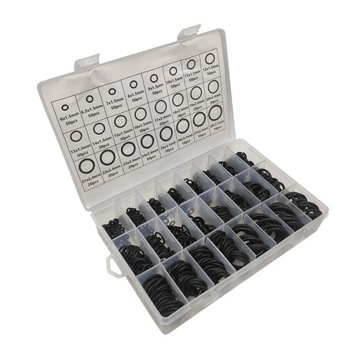 740pcs boxed O-ring set, rubber sealing ring, O-ring, high temperature resistance, corrosion resistance, nitrile rubber black