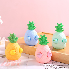 Internet-famous fruit-shaped stress-relief squishy toy: lifelike pineapple design, perfect for squeezing, staring, and playful frustration release—tiny yet irresistibly fun!