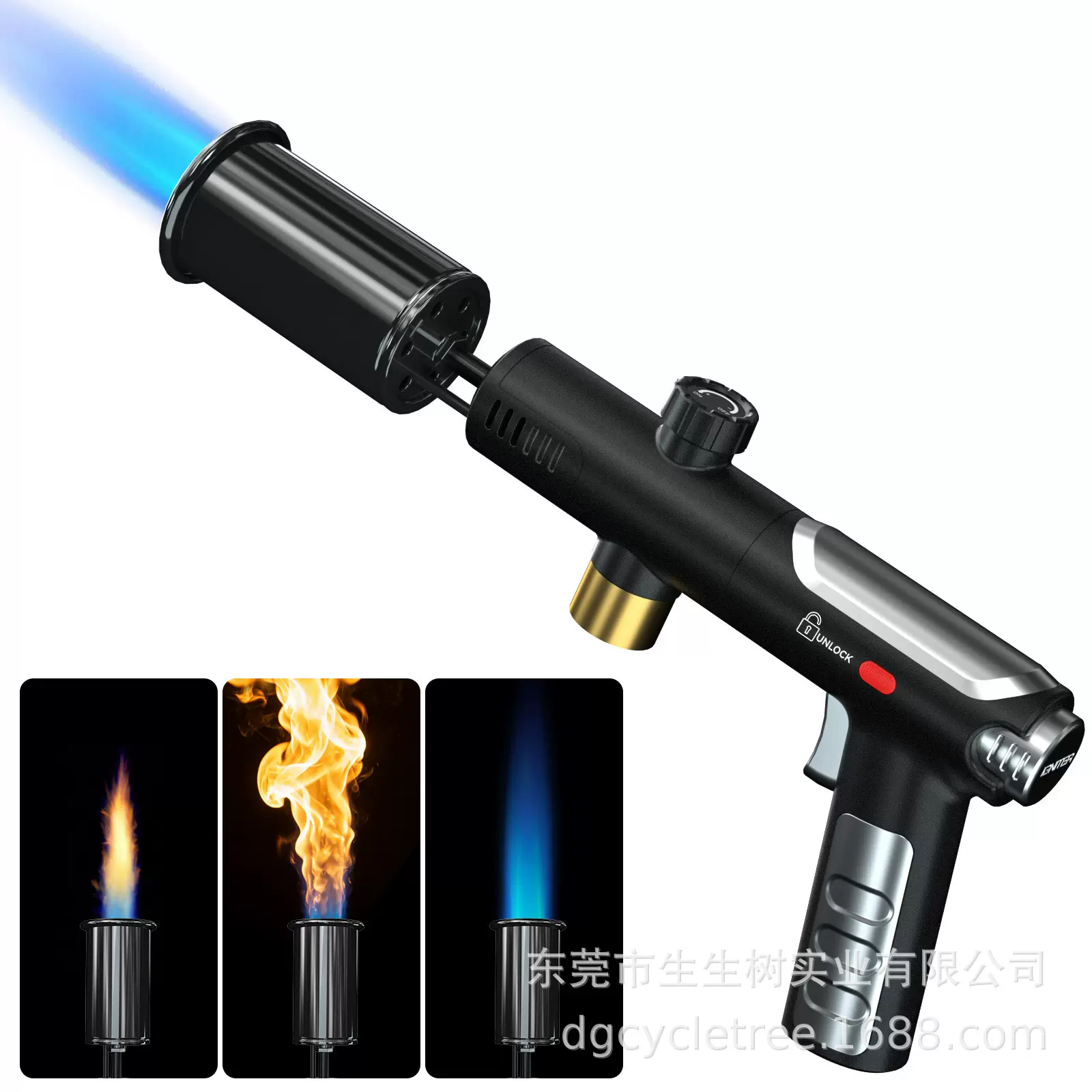 跨境爆款喷火枪户外露营点火柴除草点火器便携厨房家用烧烤喷火枪