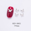 Metal nail decoration, three dimensional nail stickers, fake nails, small accessory for manicure, wholesale