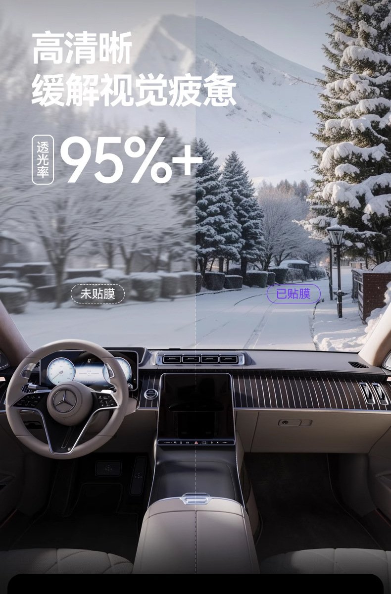Imperial Purple Heat Insulation Film Car Window Film Sun Protection Colorful Solar Film Front Windshield Explosion-Proof Privacy Full Car Film