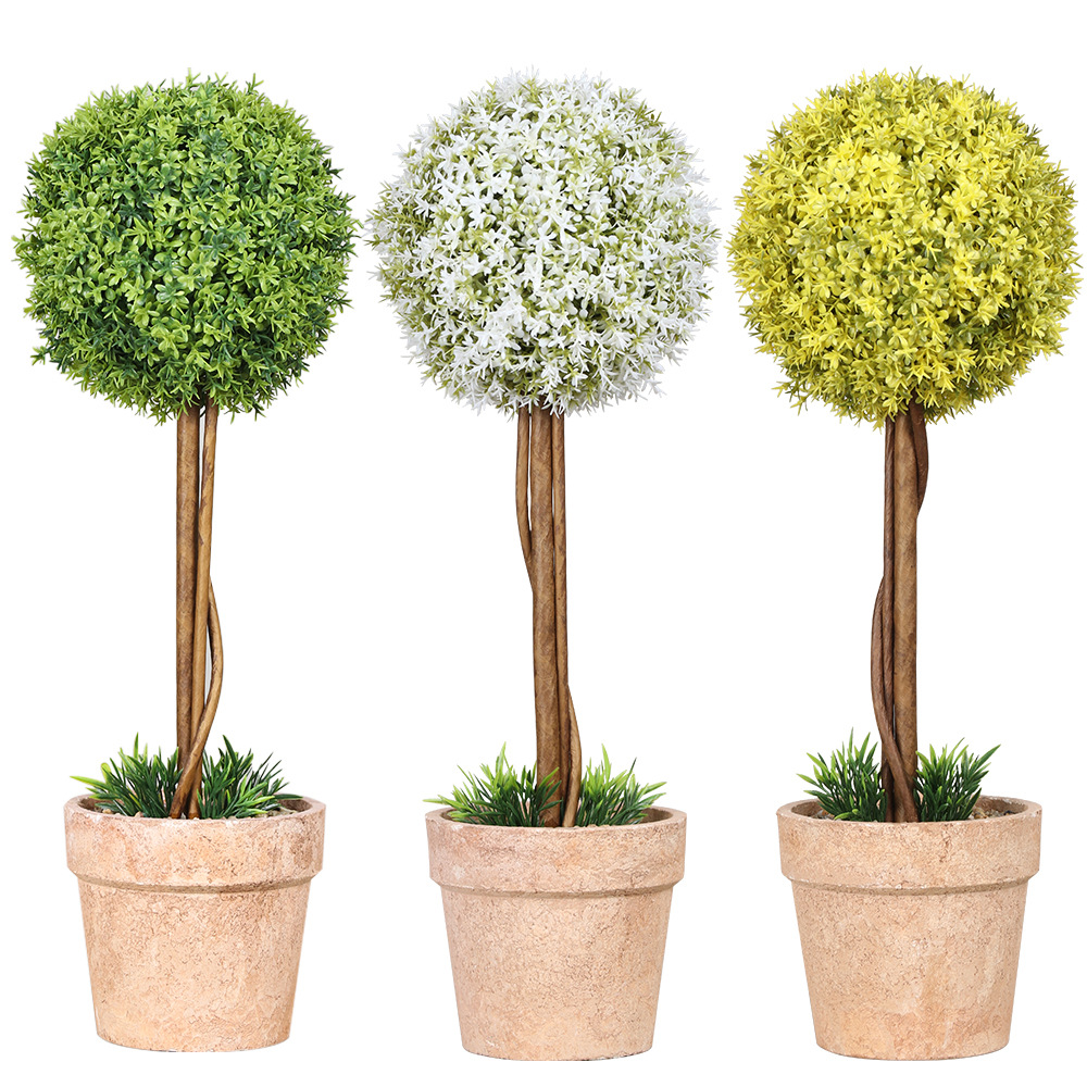 Más de 100 tipos de adornos de plantas con forma de bola redonda grande y combinaciones de plantas en maceta, populares en el comercio electrónico transfronterizo, adornos de plantas verdes para decoración del hogar, bonsáis artificiales.