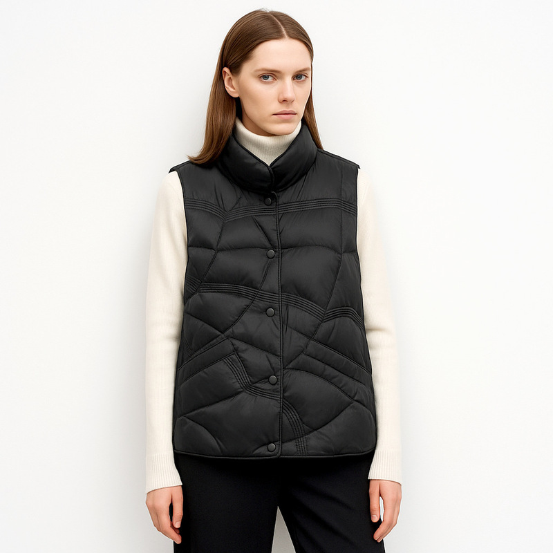 Pinghu Soft Mushroom down Jacket Cross-Border Vest Women's Vest New down Jacket Autumn and Winter Sleeveless Warm Pinghu Soft Mushroom down Jacket Cross-Border Vest Women's Vest New down Jacket Autumn and Winter Sleeveless Warm