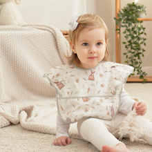 一件代发批发 儿童罩衣夏男女宝宝吃饭围兜防水饭兜婴儿丹麦反穿