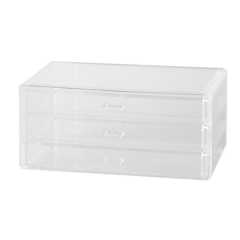 Caja de almacenamiento transparente estante de almacenamiento de cajones de escritorio dormitorio cosméticos caja de almacenamiento rack de almacenamiento de múltiples capas entrega de una pieza